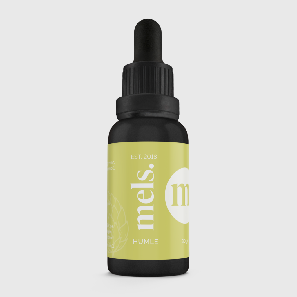 MELS HUMLE 3 MELS Humle bredspektret olje med CBD. Kan støtte hormonell balanse, redusere angst og fremme en god natts søvn.